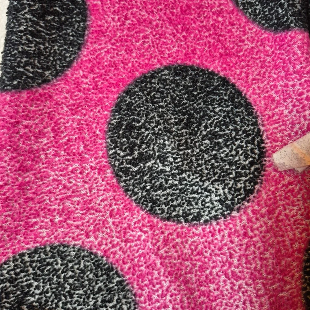 Disney Minnie Mouse Throw Blanket Kids Pink Black Polka Dot Fleece Soft Cozy